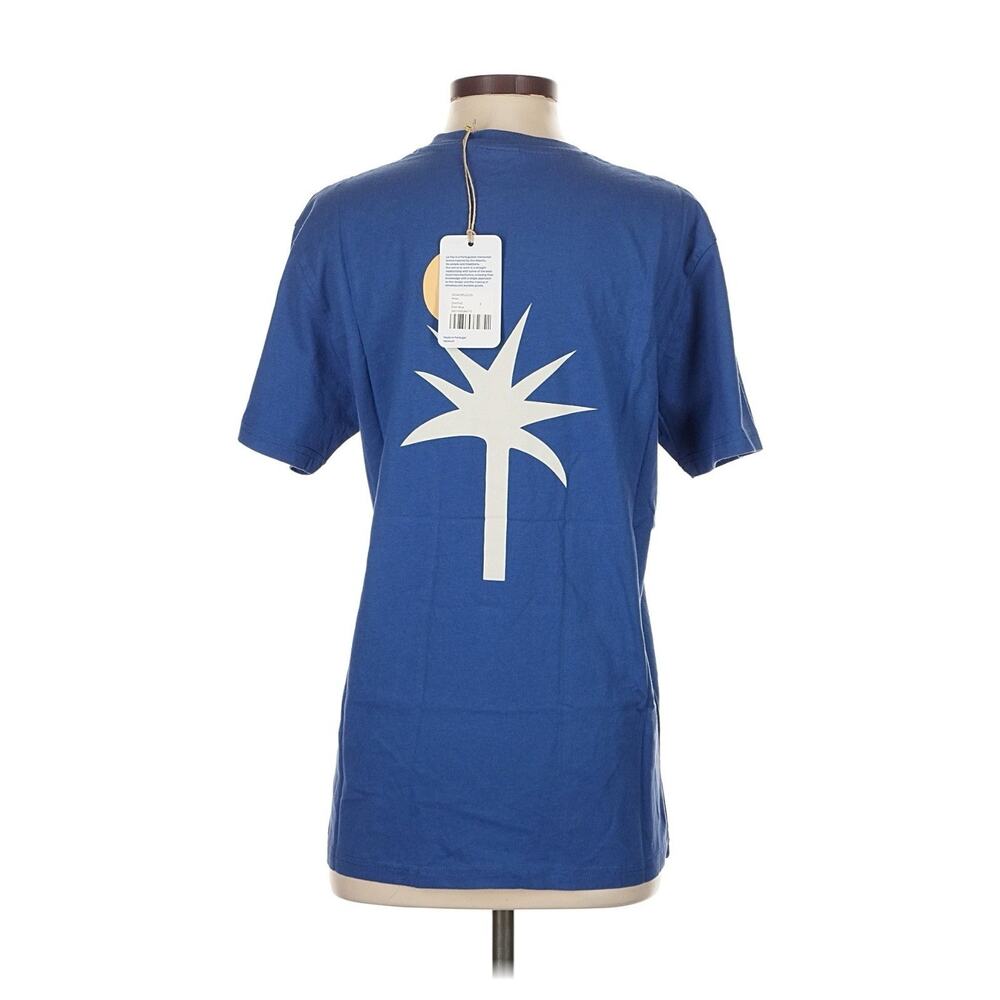 NWT LA PAZ DANTAS BOAT Blue Palm Tree Cotton Small
